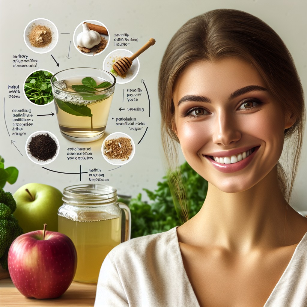 ¿Cómo hacer una receta de té detox herbal con vinagre de sidra de manzana?