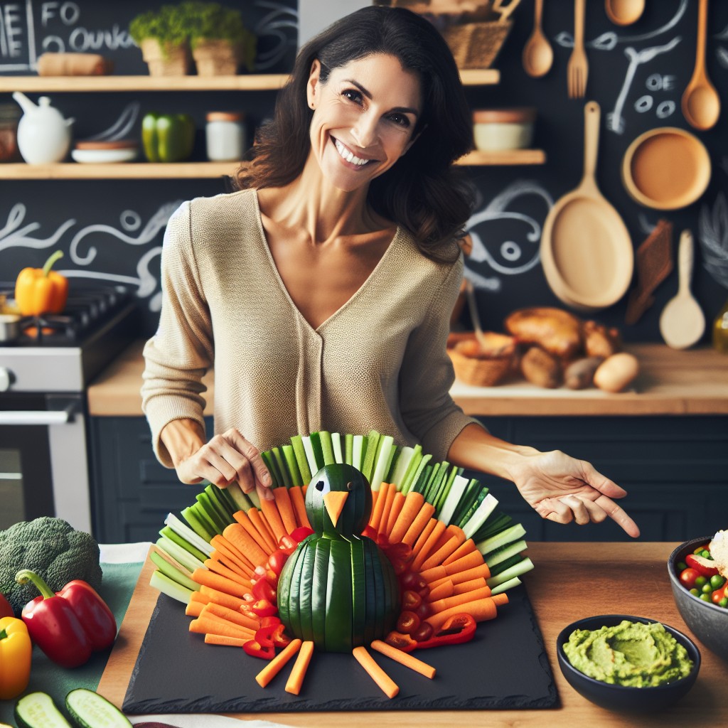 ¿Cómo hacer una bandeja de verduras en forma de pavo para Acción de Gracias?